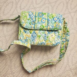 Vera Bradley Floral Crossbody Bag - Green and Blue